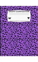 Graph Composition: Birds All Over Purple Marble 4x4 Graph Composition Notebook 8.5 by 11 in 150 pages for boys, girls, kids, students, bird watcher, engineer, ornithol