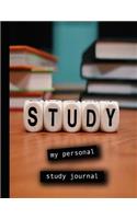 My personal study journal: 8.5 x 11 college ruled study journal to support your studying back to school composition book notebook scrapbook