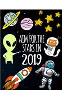 Aim for the Stars in 2019: Page a Day Daily Diary and Planner for Boys (Astronaut Series)