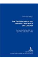 Die Rumaeniendeutschen Zwischen Demokratie Und Diktatur