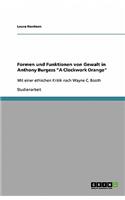 Formen und Funktionen von Gewalt in Anthony Burgess 