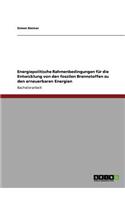 Energiepolitische Rahmenbedingungen für die Entwicklung von den fossilen Brennstoffen zu den erneuerbaren Energien