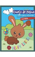 Conejo de Pascua libro para colorear 4-8 años: Regalo para niñas y niños I Libro para colorear para la cesta de Pascua(1 Libro de Pintura de Pascua Con el Conejo de Pascua)