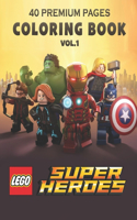 Lego Super Heroes Coloring Book Vol1: Interesting Coloring Book With 40 Images For Kids of all ages with your Favorite "Lego Super Heroes" Characters.