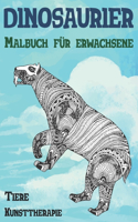 Malbuch für Erwachsene - Kunsttherapie - Tiere - Dinosaurier