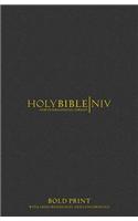NIV Bold Print Black Leather with Cross-References and Concordance