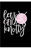 Let's Get Knotty: Knitting Graph Paper Planner Design Notebook, Blank Knitter Patterns Book, 4:5 Ratio, Black