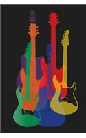 Colorful Guitars Guitarist Musician Guitar Tab Notebook