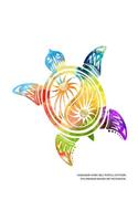 Hawaiian Honu Sea Turtle Pattern Polynesian Maori Art Notebook