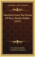 Selections from the Poems of Percy Bysshe Shelley (1915)