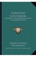 Curiosum Scrutinium: Nigredinis Posterorum Cham I. E. Aethiopum (1677)