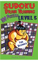 Sudoku: Brain Training Level 5: 100 Easy Sudoku Puzzles For Beginner