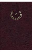 Monogram "A" Grid Notebook: 150 page Journal Notebook Sketchbook