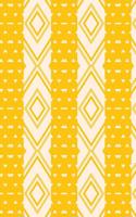 Amber Yellow Retro Pattern Notebook: (English)