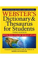 Webster's Dictionary & Thesaurus for Students with Full-Color World Atlas, Third Edition