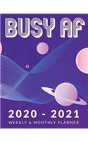 Busy AF 2020 - 2021 Weekly & Monthly Planner