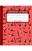 Composition Notebook: Exercise Health Training Cover 8x10" 120 Pages Wide Ruled Paper, Inspirational Journal & Doodle Diary, School Book Supplies