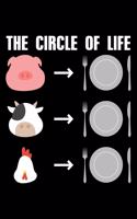 The Circle Of Life: Lined A5 Notebook for Meat and animals Journal