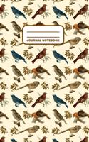 Journal Notebook: Notebook, Journal, Or Diary - Birds Pattern Cover Design - 110 Blank Lined Pages - 6" X 9" - Matte Finished Soft Cover