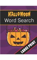 Halloween Word Search Large Print