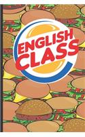 English Class: School Subject Notebook, 6x9 120 page lined paperback notebook.