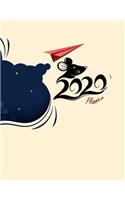 2020 Planner: Planner is key to success: 100 pages with 2020 rat chinese new year concept, Calendar 2019-2020, Weekly Monthly 2020 Planner Organizer with Motivati