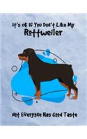 It's OK If You Don't Like My Rottweiler Not Everyone Has Good Taste