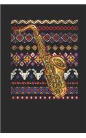 Ugly Christmas - Saxophone: Graph Paper Notebook - Christmas Gift for Kids, Women, Men Girls And Boys