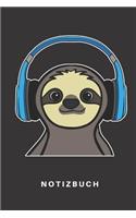 Notizbuch: Notizbuch - Notizheft - Schreibbuch - 110 Seiten - Liniert - Linien - DIN A5 - Faultier - Faultiere - Zoo - Tier - Tiere - Tierpfleger - Lustig - Au