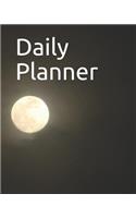 Daily Planner: Full Moon Moonlit Night Themed Daily Planner 365 Days 8 X 10