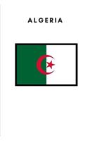 Algeria: Country Flag A5 Notebook (6 x 9 in) to write in with 120 pages White Paper Journal / Planner / Notepad