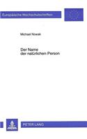 Der Name der natuerlichen Person