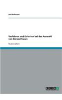 Verfahren und Kriterien bei der Auswahl von Bürosoftware: (German)