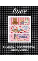 Love - 50 Quirky, Fun & Sentimental Coloring Designs