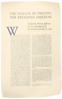 The Statute of Virginia for Religious Freedom