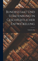 Bundesstaat Und Staatenbund in Geschichtlicher Entwickelung