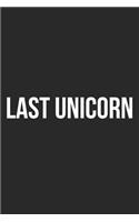 Last Unicorn: 100 white blank dot grid pages 6x9inch(15x23cm) journal