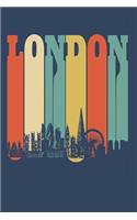 London Notebook Journal - 6 x 9 inches - 120 Pages - 60 Blanked and Lined sheets