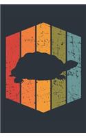 Retro Tortoise Notebook - Gift for Tortoise Lovers - Vintage Tortoise Journal - Tortoise Diary for Boys and Girls