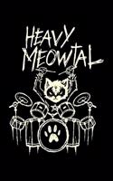 Heavy Meowtal: Song Writer Notebook for any heavy metal and hard rock cat headbanger. DIY Lyrics Journal and songwriting book - 120 Dot Grid Pages