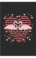 Flamingo With Hearts
