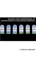 Analysis and Classification of Performance in Vocational Relations