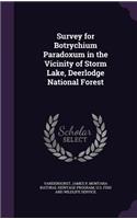 Survey for Botrychium Paradoxum in the Vicinity of Storm Lake, Deerlodge National Forest