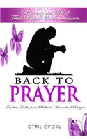 Back To Prayer