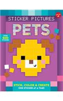 Sticker Pictures: Pets: Stick, color & create one sticker at a time!(Sticker & Color-by-Number)