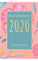 Wochenplaner 2020 mit Einkaufsliste
