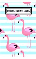 Flamingo Unruled Composition Notebook