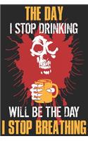 The day i stop drinking will be the day i stop breathing