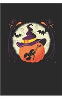 Halloween Violin: Dotted Bullet Notebook (6" x 9" - 120 pages) Halloween Themed Notebook for Gift / Daily Activity Journals / Diary