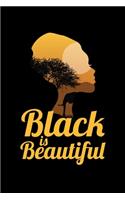 Black is Beautiful: Journal / Notebook / Diary Gift - 6"x9" - 120 pages - White Lined Paper - Matte Cover"